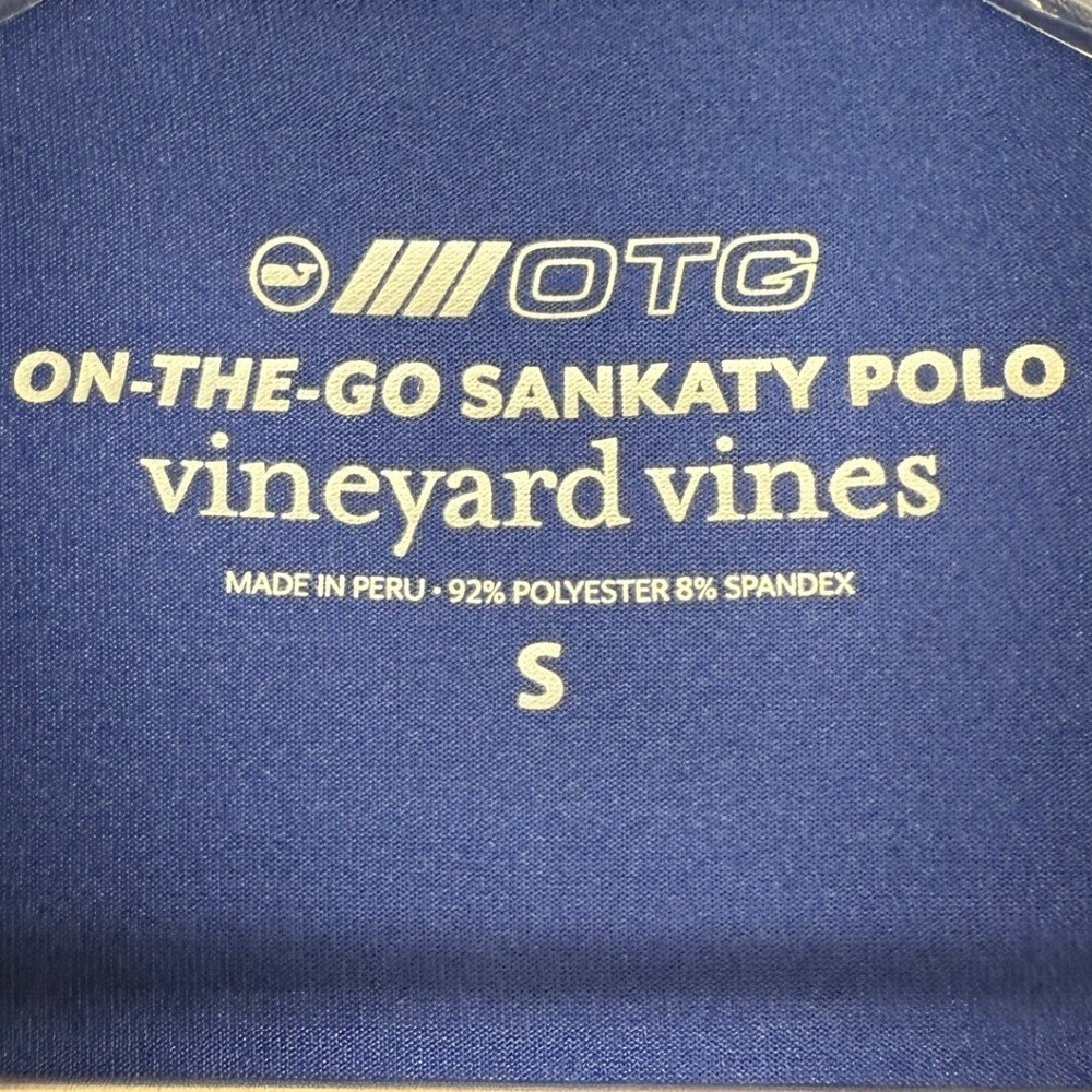 NWT Vineyard Vines Men's Blue Sankaty Polo Shirt Short Sleeve Sz S Golf Casual - Picture 6 of 9